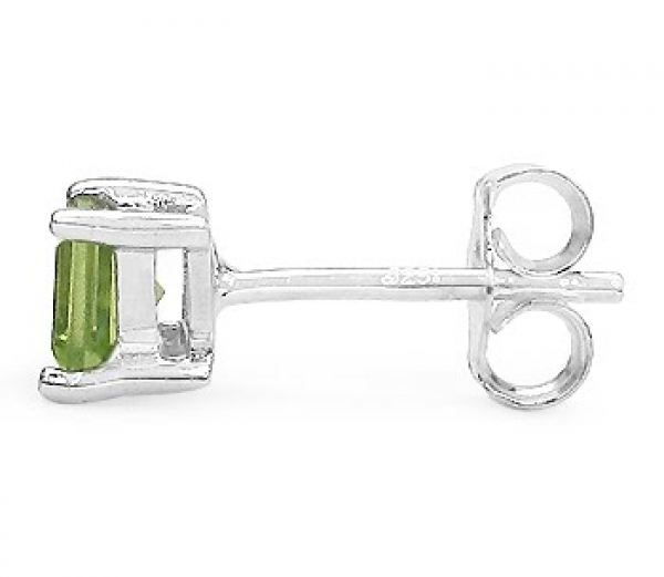 Citrin Ohrringe/Ohrstecker Quadrat 925 Sterling Silber- Rhodiniert