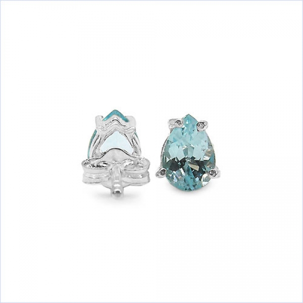Ohrstecker Blue Topas 925 Sterling Silber- Rhodiniert-1,70 Karat