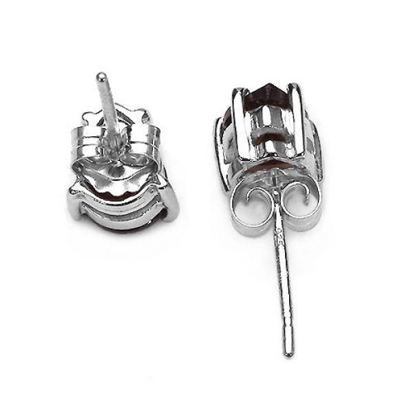 Ohrstecker Tropfen Zirkonia Pink-925 Silber- Rhodiniert 2,42 Karat