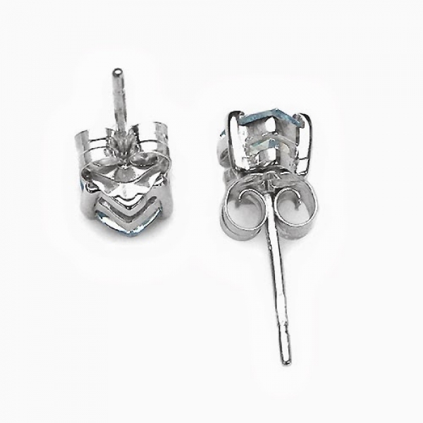Ohrstecker/Ohrringe Chromdiopsid 925 Silber Rhodiniert 2,20 Karat-7mm