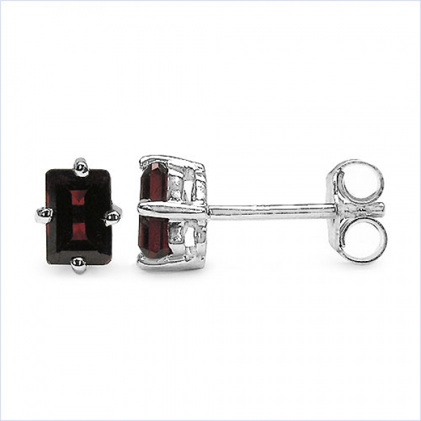 Ohrstecker Granat 925 Sterling Silber Rhod.-2,00 Karat