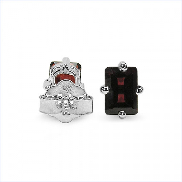 Ohrstecker Granat 925 Sterling Silber Rhod.-2,00 Karat