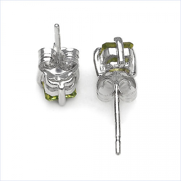 Ohrstecker Peridot 925 Sterling Silber Rhod.-1,70 Karat