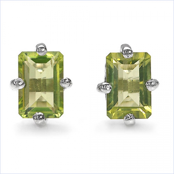Ohrstecker Peridot 925 Sterling Silber Rhod.-1,70 Karat