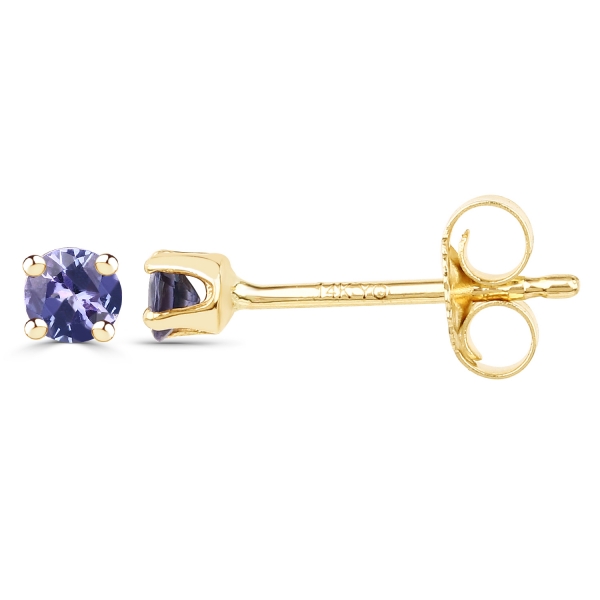 Ohrstecker/Ohrringe Tansanit 0,22 Karat in 10 Karat Gelbgold (416er)