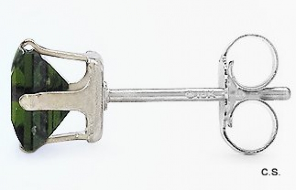 Herren/Männer Ohrring/Ohrstecker-Russischer Chromdiopsid-0,68 Karat