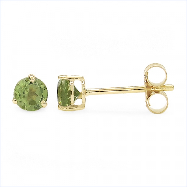 Ohrringe/Ohrstecker Peridot-Gelbgold-10 Karat (416er)