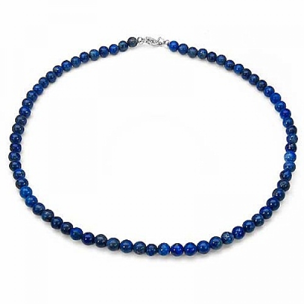 Edelstein-Collier/Kette Lapislazuli-133,50 Karat-Sterling Silber-Schließe Rhodin.