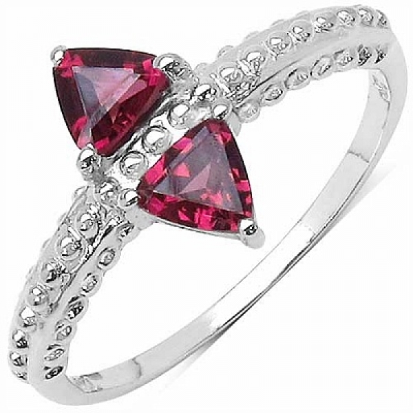 Verführerischer Rhodolith-Ring 0,60 Karat-925 Sterling Silber