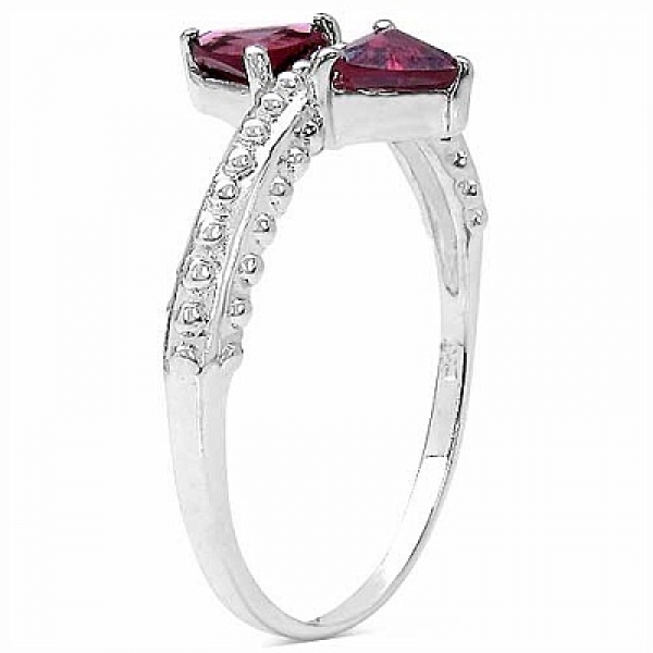 Verführerischer Rhodolith-Ring 0,60 Karat-925 Sterling Silber