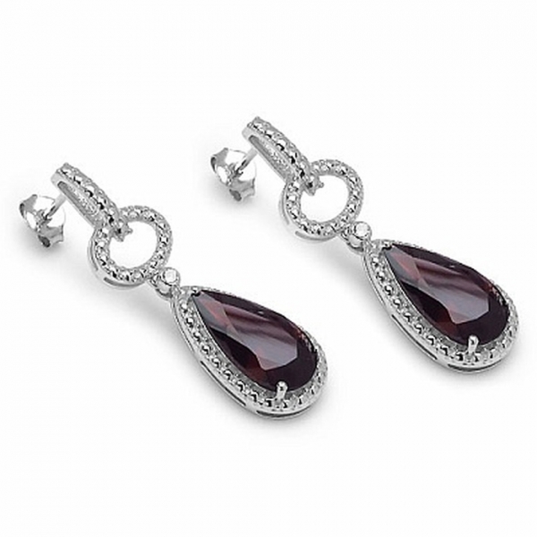 Elegante Designer Ohrringe/Ohrstecker mit Diamant/Grüner Amethyst 5,42 Karat
