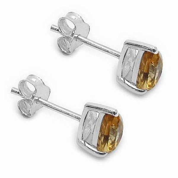 Edles Citrin-Tropfen-Schmuck-SET 4-teilig Sterling Silber Rhodiniert-2,60 Karat