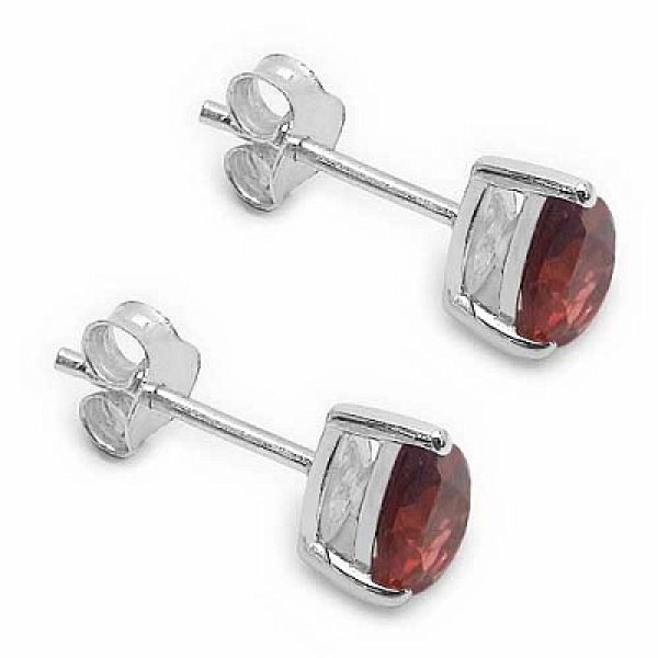 Edles Granat-Tropfen-Schmuck-SET 4-teilig Sterling Silber Rhodiniert-3,00 Karat