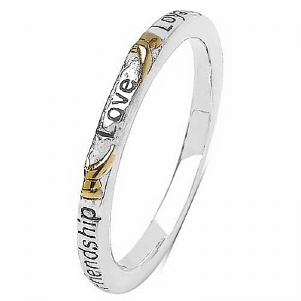 Verlobungsring/Freundschaftsring/Ehering/Jahrestag-Silber/Gold mit Gravur