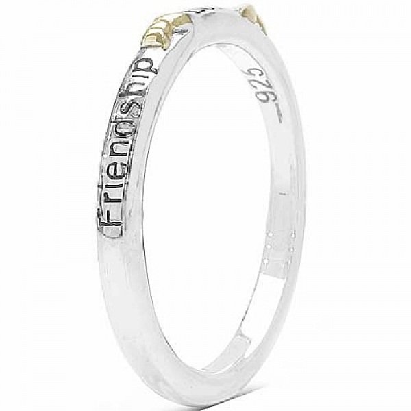 Verlobungsring/Freundschaftsring/Ehering/Jahrestag-Silber/Gold mit Gravur