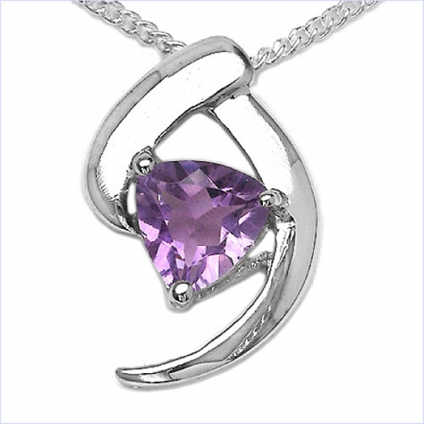 Ohrstecker 925 St.Silber-Rhodiniert-Amethyst 0,90 Karat