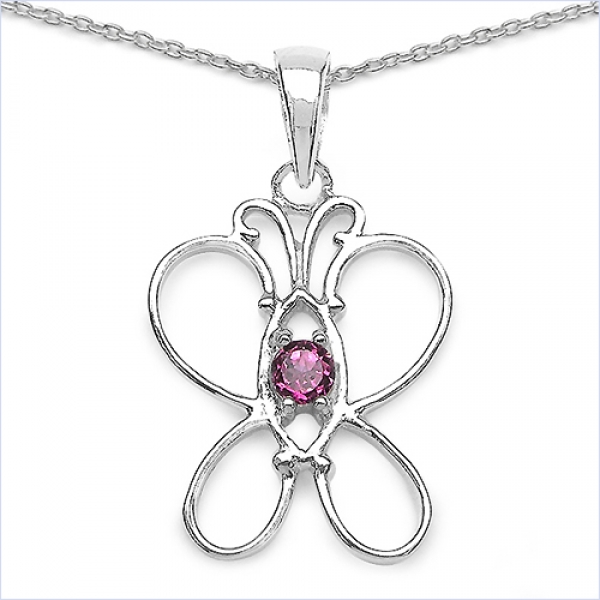 Ohrringe/Ohrstecker mit rosa/pink Topas-Tropfen-Silber Rhodiniert-0,44 Karat