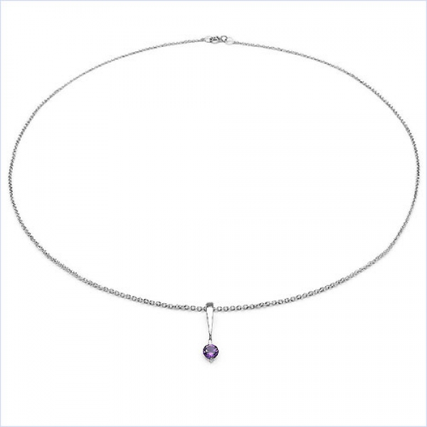 Collier/Halskette Amethyst-Anhänger 925-Sterling-Silber