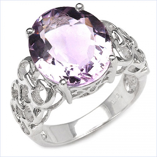 Königlicher Amethyst-Ring-925/Silber-Rhodin.-6,20 Karat