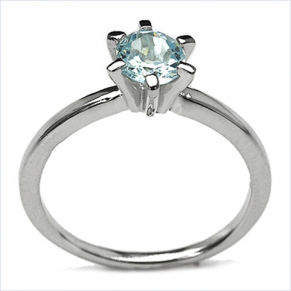 Wundervoller Blautopas-Ring-925 Sterling Silber Rhod.-1,10K