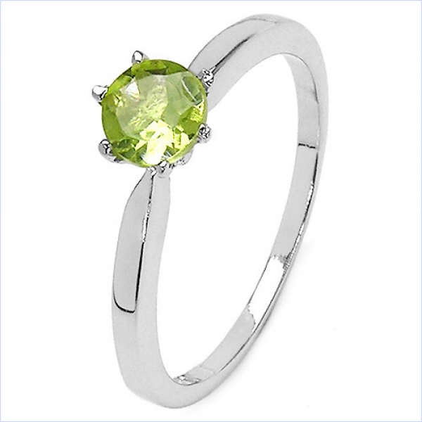 Wundervoller Peridot-Ring-925 Sterling Silber Rhod.0,90Karat