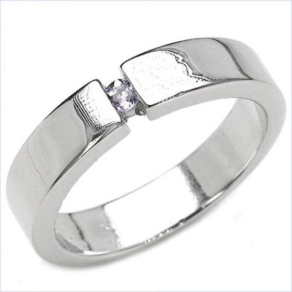 Vorsteck-,Verlobungsring,Freundschafts-Ring mit Tansanit-Silber Rhodiniert
