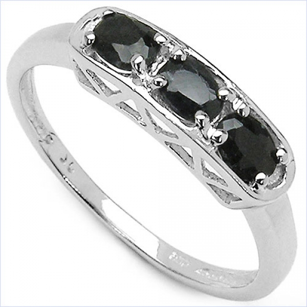 Edler Saphir-Ring-925 St.Silber Rhodiniert-0,75 Karat