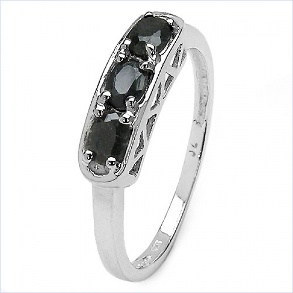 Edler Saphir-Ring-925 St.Silber Rhodiniert-0,75 Karat