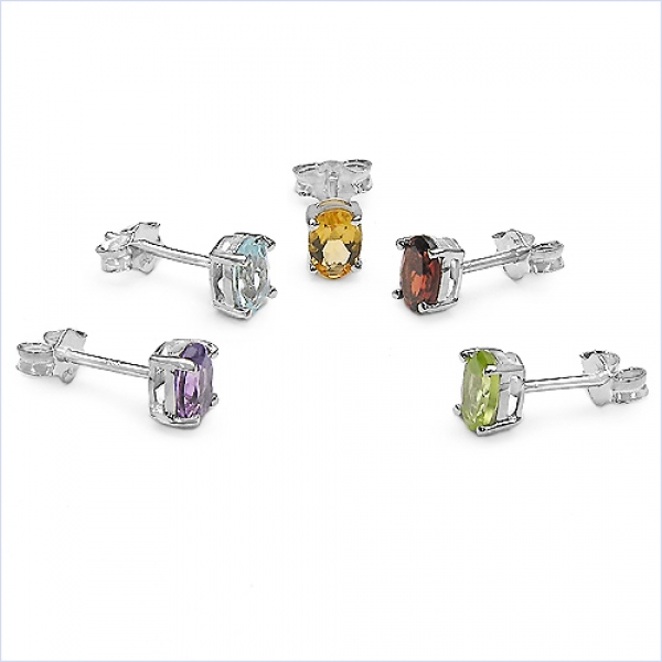 SET-3 Paar Ohrringe/Ohrstecker aussuchen zum Preis von 2 Paar-Amethyst,Blautop....