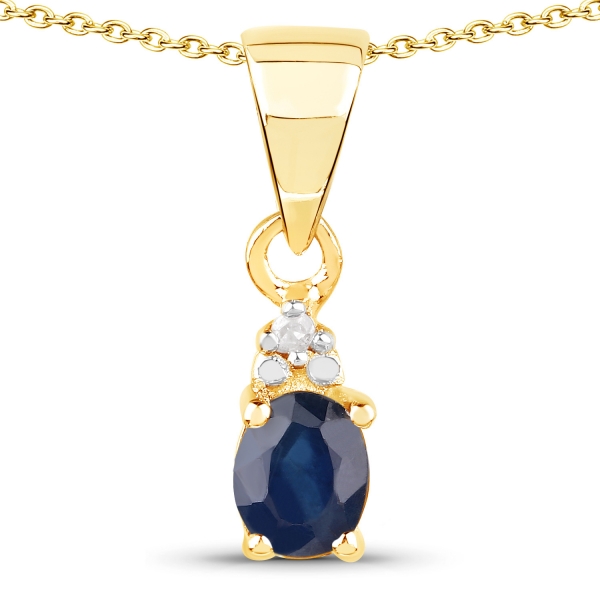 Diamant/Saphir-Anhänger,Kette,Ohrstecker,Ring,Gold-10Karat