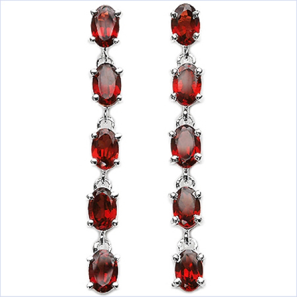 Luxus Granat Schmuck-SET 4-teilig 925 St.Silber Rhodin.-16,90 Karat
