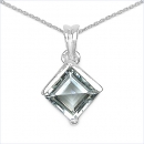 Collier/Kette mit Anhänger-Blautopas 925 Silber/Rhodin.-1,75 Karat