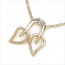 Collier/Halskette m.Zirkonia, Silber-vergoldet 10 Karat