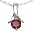 Collier/Halskette m.Granat Anhänger 925-Sterling-Silber-1,10 Karat