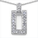 Collier/Halskette mit Tansanit-Anhänger-24 Edelsteine-0,48 Karat