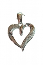 Herz-Zirkonia/Anhänger 925 Sterling Silber Rhodiniert