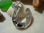 Collier/Hufeisen Anhänger-Glücksbringer-925 Sterling Silber mit Kette
