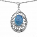 Collier/Kette mit großem Pinfire-Opal/Welo-Opal-Anhänger-4,85 Karat