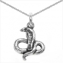 Collier/Halskette-mit Anhänger Schlange/Cobra