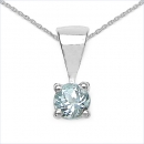 Collier/Kette mit Blautopas-Anhänger 0,40 Karat
