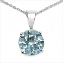Collier/Kette mit Blautopas-Anhänger-2,22 Karat