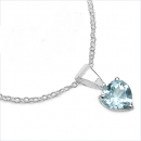 Blautopas-Herz-Collier-925 Sterling-Silber-0,92 Karat