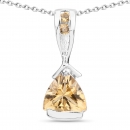 Collier/Kette mit Citrin-Anhänger 925 Silber-0,84 Karat