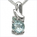 Collier/Kette Anhänger mit Blautopas-925 Silber-Rhodiniert