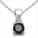 Collier/Halskette m.Saphir-Anhänger 925-Sterling-Silber-0,60Karat
