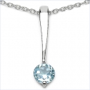 Collier/Halskette Blautopas-Anhänger 925-Sterling-Silber