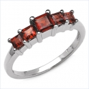 Verführerischer Granat Ring 925 Sterling Silber-Rhodin.-1,35 Karat