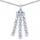 Damen Collier/Kette mit Blautopas-10,40 Karat 16 Edelsteine